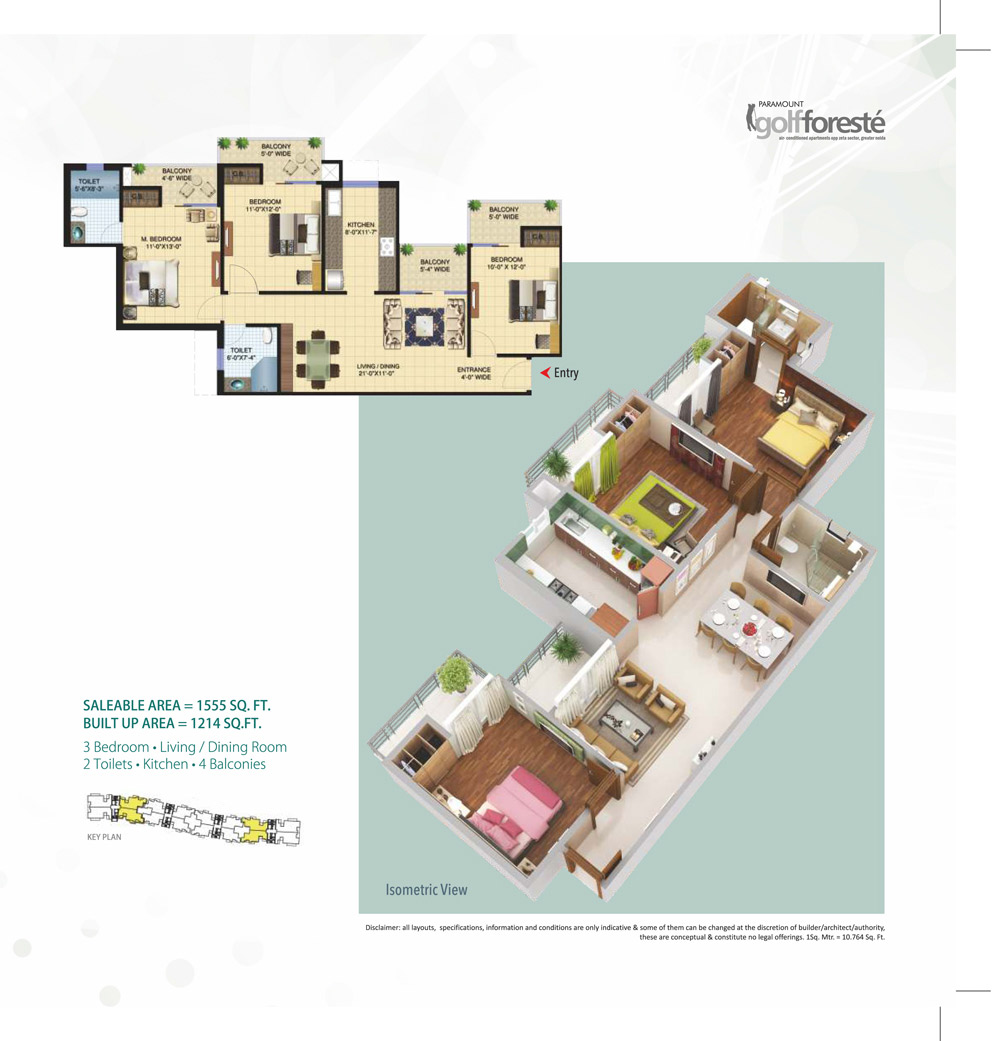 2 BHK with pooja room
